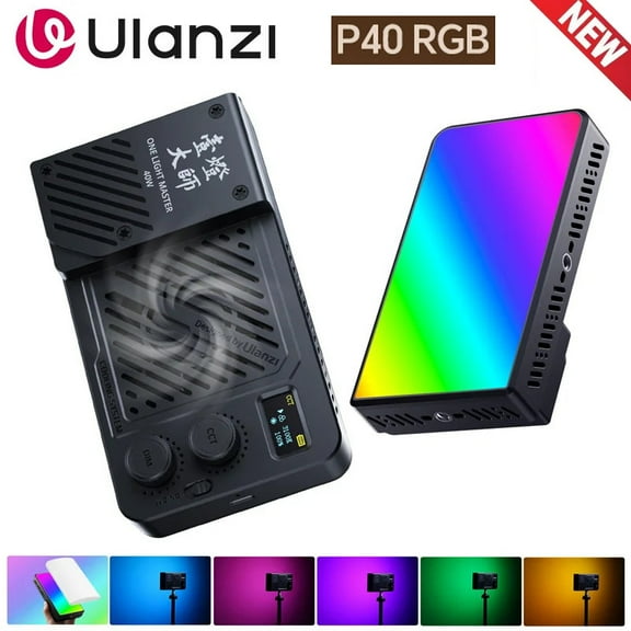 Ulanzi P40 RGB 40W 2700-6200K Portable Video Camera Fill Light with Cooling Fan for Portrait Photography Livestreaming Shoot Light