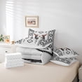 thumbnail image 6 of jejeloiu Ancient Aztec Print 7-Piece Bedding Comforter Set,Vintage Geometric Thombus King Bedding Sets,Farmhouse Bull Skull Bed Sheets For Adults,Ultra Soft Home Decor Reversible, 6 of 8