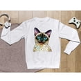 thumbnail image 5 of Patriotic Siamese Stained Glass Portrait American Flag Sweatshirt Unisex Merch Cat Lover Kitten Owner Gifts - 01010, 5 of 6