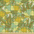 thumbnail image 2 of Floral Sofa Upholstery Fabric by the Yard, Hand Drawn Meadow Blossoms Shabby Rural Flower Bouquets Essence Design, Decorative Fabric for DIY and Home Accents, Orange and Mint Green by Ambesonne, 2 of 5
