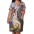 thumbnail image 2 of Vestido holgado con bolsillos de El Encantador de Dragones para mujer Vestidos de mujer vestido, 2 of 6