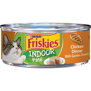 (24 Pack) Friskies Indoor Pate Wet Cat Food, Indoor Chicken Dinner With Garden Greens, 5.5 oz. Cans