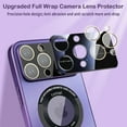 thumbnail image 6 of Magnetic for iPhone 13 Pro Max Case Compatible with Magsafe [Camera Lens Protector] Shockproof Hard PC Matte Back Protective Soft TPU Edge Phone Cases for iPhone 13 Pro Max Purple, 6 of 15