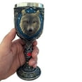 thumbnail image 6 of FNNMNNR 3D Totem Wolf Head Goblet Drinking Cup Red Crystal Resin Heavy-duty Novel Skeleton Chalice Perfect Wolf Decor Special Drinks, 6 of 8