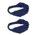 thumbnail image 4 of Diadema elástica para mujer 2pcs diademas cruzadas banda para el cabello estiramiento envoltura amplia del pelo yoga headwear azul Azul Magideal Diadema elástica para mujer, 4 of 7