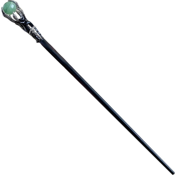 Hzzsbu Green Crystal Ball Magic Wand, Handcrafted Crystal Scepter Decor for Themed Events