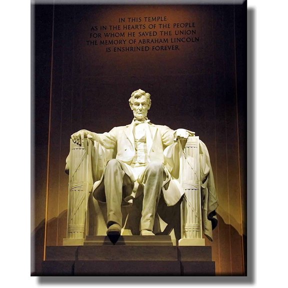 Abraham Lincoln Memorial Picture on Stretched Canvas, Wall Art D?cor, Ready to Hang