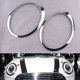 thumbnail image 2 of para Mini 2007-2015 R55 R56 R57 R58 R59 Anillo Embellecedor de Faros Delanteros ABS Cromado Plateado 51137149905, 2 of 5