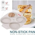 thumbnail image 5 of nipocaio Assiette à Ufs Antiadhésive 4 Tasses Assiette à Pancakes Petit Déjeuner Blanc, 5 of 5