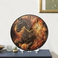 thumbnail image 5 of WOBOGO Fiery Warrior Horse Acrylic Wall Clock Battery Operated 11.9in Silent No Tick Bedroom Living Room Office Classroom Decoration, 5 of 10
