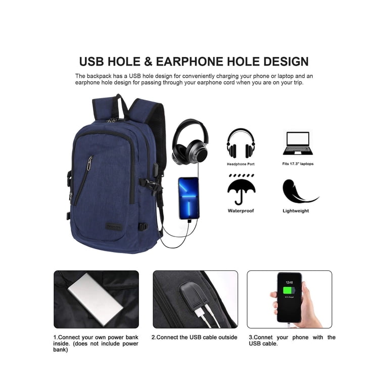 Gustave 15.6 Inch Anti Theft Laptop Backpack Large Capacity  display picture 1