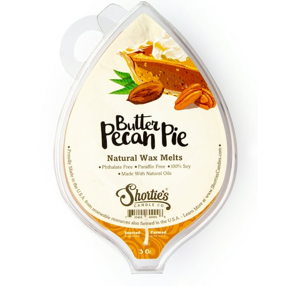 Butter Pecan Pie Soy Wax Melts - All Natural   Phthalate Free   Natural Oils - Shortie's Candle Company