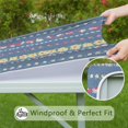 thumbnail image 6 of Pioneer Flower Floral Print Pattern Square Fitted Tablecloth with Elastic Edge,Square Table Cover,Washable Elastic Table Cover for Home Kitchen Party Decor 34"x34", 6 of 6
