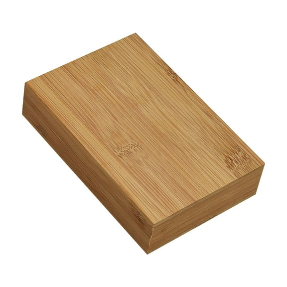 NIYANGLE Solid Wood Tea Storage Box Wooden Tea Storage Case Light Brown 1Pcs 6.3X4.3X1.5In