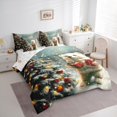 thumbnail image 3 of Castle Fairy Cartoon White Bear Twin Bedding Sets 7-Piece for Boys Girls,Happy New Year Bedding Comforter Set Microfiber,Merry Christmas Breathable Sheet Sets,Ultra Soft Home Decor,Reversible, 3 of 8
