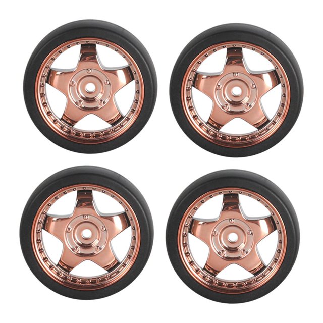 CUITING 4 Pieces RC Car Tires for 1/18 RC Rally Car Repalces Spare Parts Argent