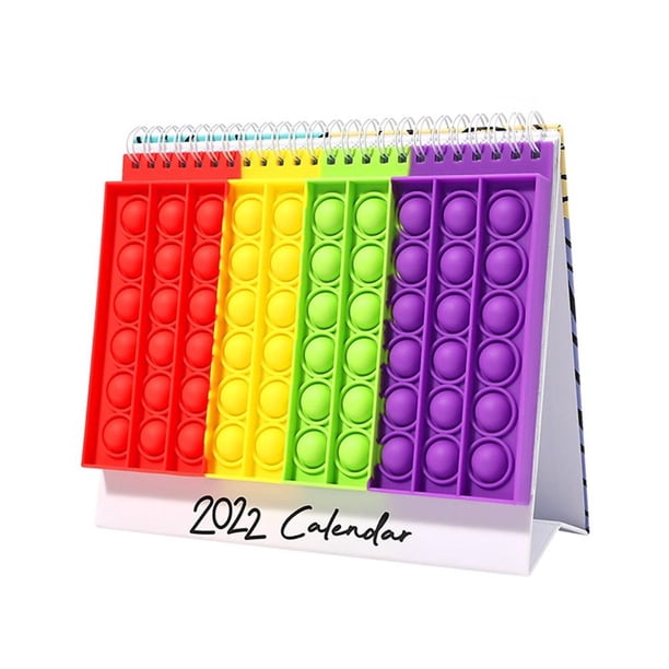 De Burbujas De Empuje, Cubierta De Burbujas De Silicona, Calendario De Descompresión, Calendario De Escritorio, Juguetes Para Niños Kearding HA044233-02