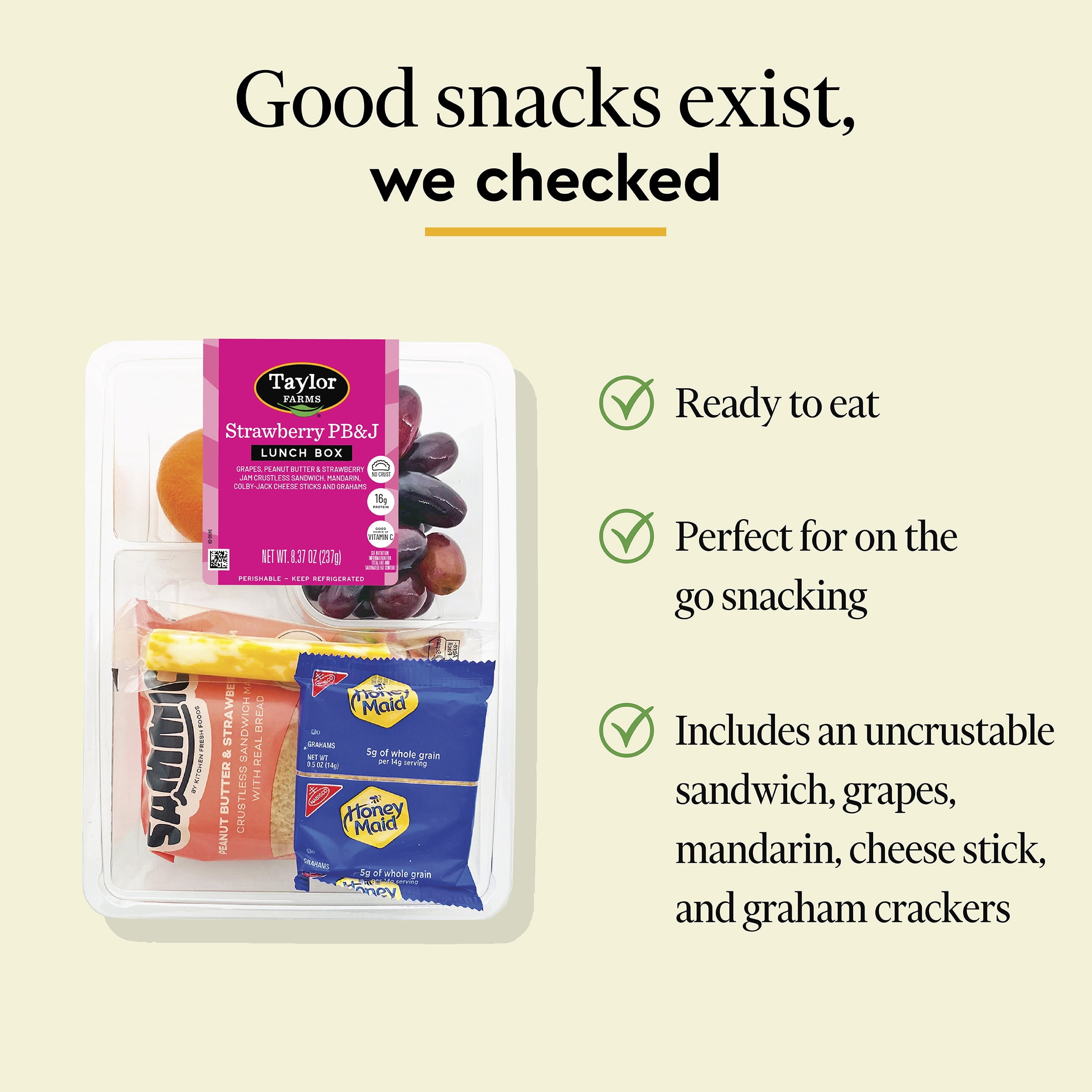 Taylor Farms Strawberry PB&J Lunch Box, 8.37oz Bites (Fresh)