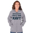 thumbnail image 4 of United States Navy Logo Since 1775 Unisex Plus Size Zip Hoodie Brisco Brands 2X, 4 of 5