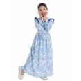 thumbnail image 6 of JAKANYQ Toddler Girls Long Sleeve Floral Dress Casual Flower Printed Dresses Kids Tie Waist Dress Maxi Dress Child Clothes Baby Trendy Outwear, 6 of 9