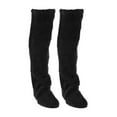 thumbnail image 2 of Segolike Plush Leg Warmers, Thigh High Socks, Sleeping Socks, Boot Socks Stocking Slipper Stockings, over Knee Fuzzy Socks for Bedroom Black, 2 of 8