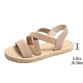 thumbnail image 6 of Women's Sandals Large Size Slip-On Sandal Summer Women Shoes Elastic Band Retro Flat Roman Shoes Beach Sandals, 6 of 6