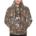 thumbnail image 4 of Hoodies for Men - Bohemian Deer Bear Rabbit Tree Long Sleeve Comfrt Men'S Fashion Hoodies & Sweatshirts, Sweatshirts for Men Hoodies Pullover Clothing Clothes with Pouch, 4 of 7