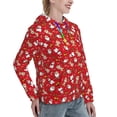 thumbnail image 6 of Lsque Christmas Santa Cartoon Snowman A Pattern Casual Women's Hoodie,Hooded Sweatshirt with Kangaroo Pocket,Pullover Hoodie with Eye-catching Drawstrings-XX-Large, 6 of 7