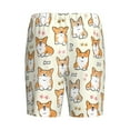 thumbnail image 5 of Easygdp Cartoon Corgi Men's Short Pajama Pants, Sleep Shorts, Household Pants, Casual Pants with Pockets - Medium, 5 of 9