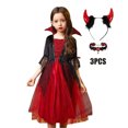 thumbnail image 1 of Disfraz de Halloween para niña vampiro, vestido elegante de carnaval, fiesta de Cosplay de 2 a 12 años, vestido de fiesta para niña, disfraz de Disney puesta en escena, 1 of 5
