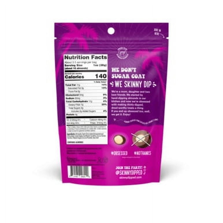 Skinny Dipped Almonds Super Dark Chocolate Plus Sea Salt Dipped Almonds, 3.5 Ounce -- 10 per case.