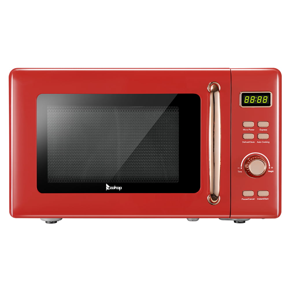 Retro Microwave, 0.7 Cu.ft Microwave Oven with Child Safety Lock and