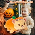 thumbnail image 6 of Houwsbaby 12" Halloween Pumpkin Cat Plush Toy,Orange Pumpkin Cat Halloween Stuffed Animal Creative Decor for Kids' Rooms Gift for Toddlers/Children, 6 of 7