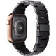 thumbnail image 2 of Compatible con Apple Watch Band 38 mm, 40 mm, 42 mm, 44 mm, pulsera fina y ligera de resina con hebilla de acero inoxidable de repuesto para iWatch Series 7, 6, 5, 4, 3, 2, 1 SE (negro/negro,, 2 of 7