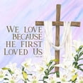 thumbnail image 3 of Reed, Tara 12x12 Black Modern Framed Museum Art Print Titled - He is Risen V-We Love, 3 of 5