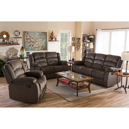 Wholesale Interiors Baxton Studio Abele 3 Piece Living Room Set  Walmart.com