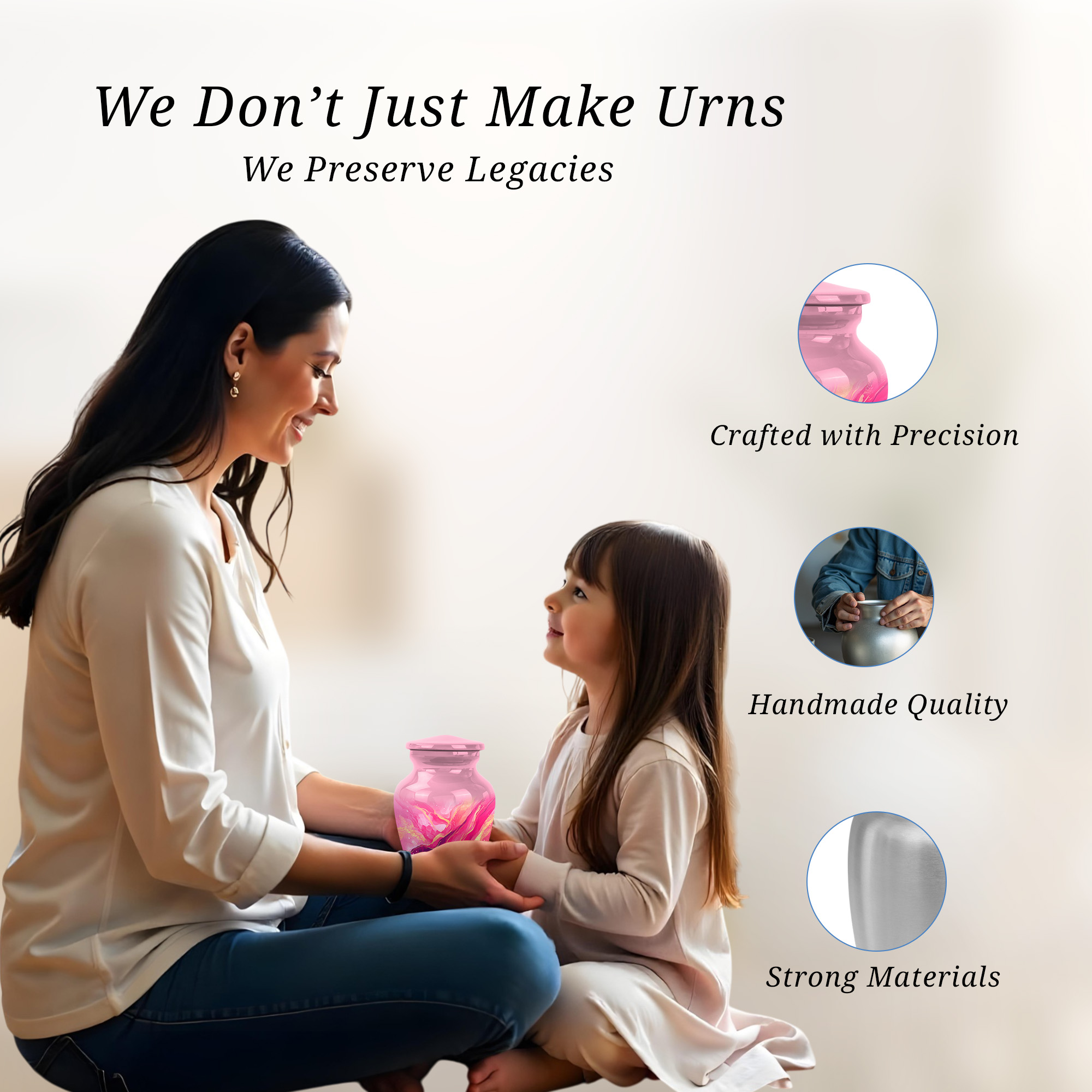 Pink Urn Keepsake For Human Ashes 3 Inch, Adult Cremation Urns For Human Ashes, Mini Keepsake Urns For Male And Female, Ash Urn For Humans Male