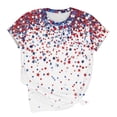 thumbnail image 6 of Elvqul Womens T Shirts Independence Tops Star American Flag V-Neck Plus Size 4th of July Shirts for Women Patriotic, 6 of 6