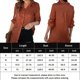 thumbnail image 3 of Blusas Casuales Camisas Camisa de seda satinada para mujer con botones y estampado de leopardo para uso diario (marrón XL) Cgtredaw Para estrenar, 3 of 5