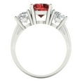 thumbnail image 4 of 3.25ct round cut red natural garnet 18k white gold 3 stoneBridal Wedding Engagement Promise Anniversary Ring for Women size 10.5, 4 of 7