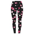thumbnail image 4 of LYEAA Valentine Leggings for Women Valentine's Day Elastic Waist Tights Stretchy Ankle Length Heart Printed Yoga Pants, 4 of 8