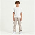 thumbnail image 6 of yillto Boys Cargo Pant Elastic Waist Drawstring Straight Leg Loose Sweatpants with Pockets 5-15 Years, 6 of 7