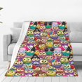 thumbnail image 4 of Salouo Cute Cartoon Owls Print Bed Blankets,Flannel Blanket Comfortable Air Conditioning Blanket Lightweight Blanket for Sofa Bed Travel & Couch -60"x50", 4 of 8