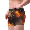 thumbnail image 2 of Pofeuu Cool Fire Lion Print Men’s Boxer Briefs, Moisture-Wicking Underwear, Regular,Trunk-Large, 2 of 5