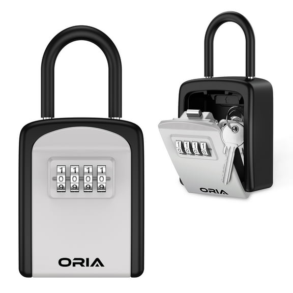 ORIA Combination Lock Wall Safe, 4.49 in * 3.46 in * 2.32 in Silver