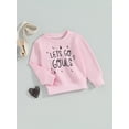 thumbnail image 3 of Bagilaanoe Toddler Baby Girl Boy Casual Sweatshirt Long Sleeve Letter Print Pullover 6M 12M 18M 24M 3T Kids Fall Loose Tee Tops, 3 of 7
