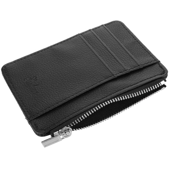 MLINS Zipper Coin Purse Keychain Wallet with Cash Bags Small Women's Black