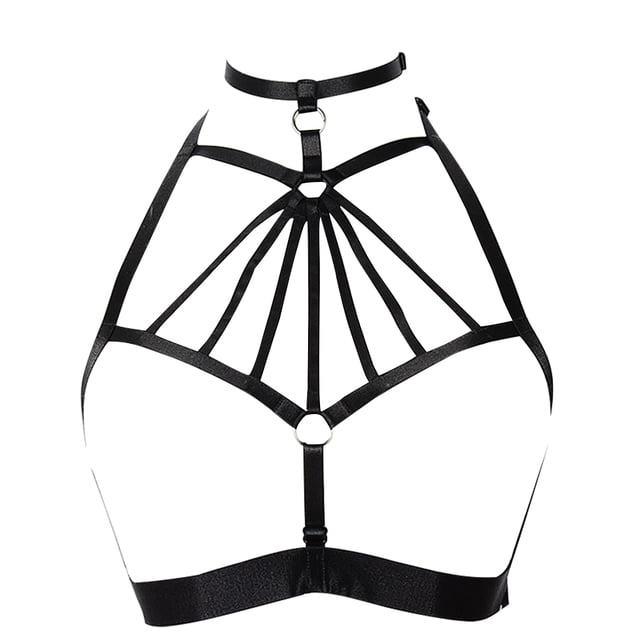 Sujetador de arnés Rave Push Up Cage Minnieouse Ropa de mujer Lencería