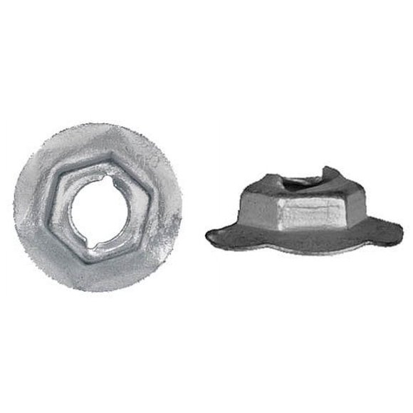 AMZ Clips And Fasteners 50 Zinc 5/16inches Thread Cutting Nuts 1/2inches Hex 7/8inches Flange