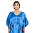 thumbnail image 5 of Gypsie Blu Satin Silk Kaftan for Women Sleepwear Maxi Dress Adjustable Nightgown Plus Size Kimono Sleeve Ladies Caftan Online, 5 of 7